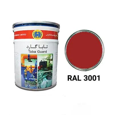 رنگ اپوکسی قرمز تابا رال 3001 دوجزیی مدل تابا گارد 6 کیلویی به همراه خشک کن
