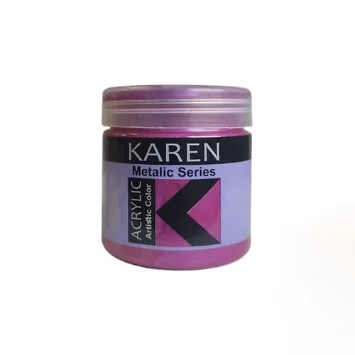 رنگ دکوراتیو اکریلیک سرخابی کارن 300g