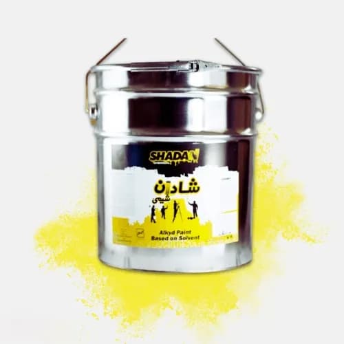 رنگ ترافیکی دو جزئی زرد حلب 25 کیلویی