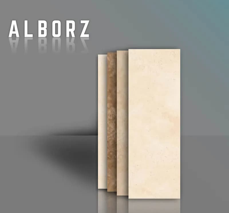 سرامیک مدل البرز کرم 120*40 لعاب مات تخت
