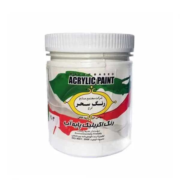 رنگ اکریلیک سفید نیمه براق ممتاز سحر