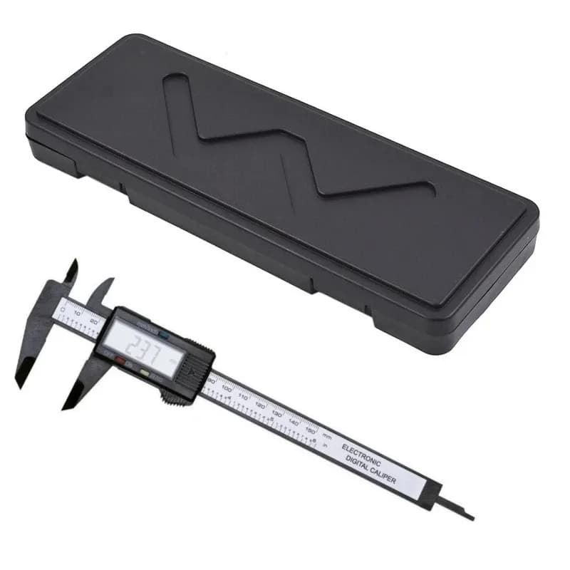 کولیس دیجیتال پلاستیک سخت دارای جعبه محافظ مدل With BOX گستره 0-150mm