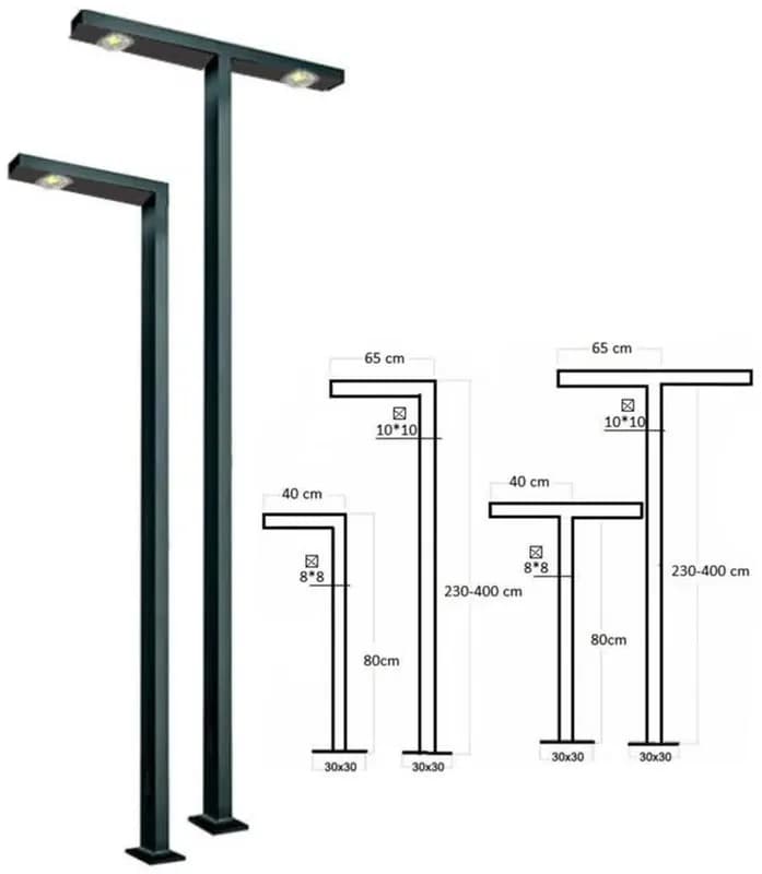 چراغ پارکی مدل یاس - T TYPE