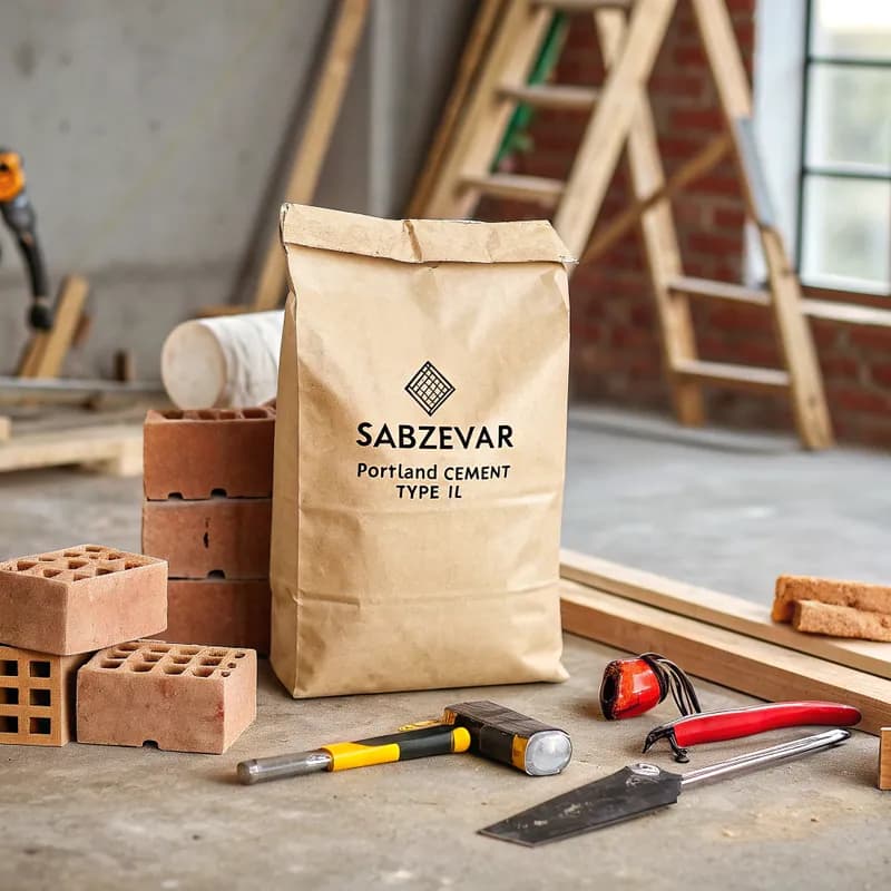 سیمان خاکستری تیپ 2 پاکتی مدل Sabzevar OPC-2 | 50kg