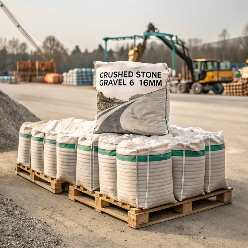 شن شکسته کوهی دانهبندی 6–16 مدل CrushStone Gravel 6–16mm