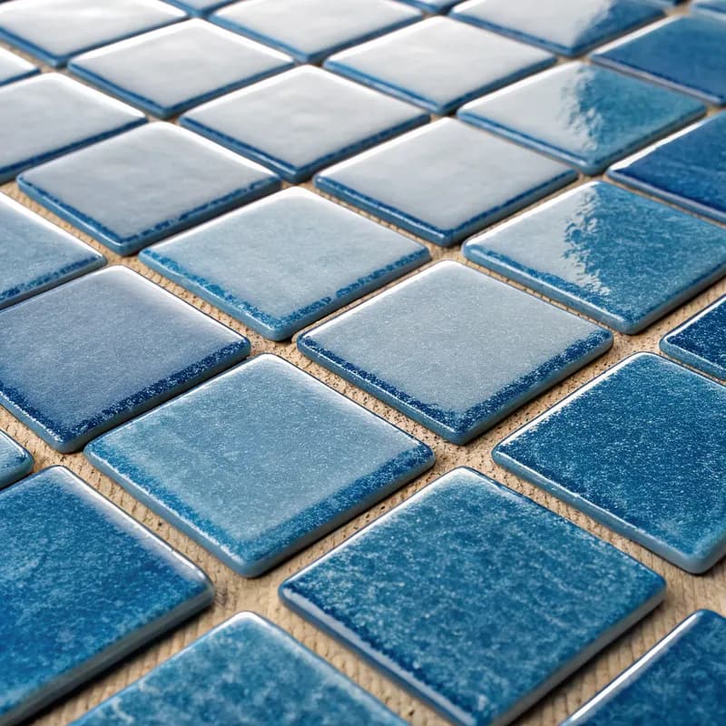 کاشی استخری موزاییکی مدل Blue Mosaic 2.5×2.5 برند گلدیس